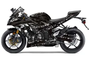 Kawasaki 636 ZX6-R Ninja Graphic Kit - 2013-2016 Reaper Black