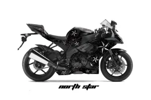 Kawasaki ZX10 Ninja Graphic Kit - 2008-2009 Northstar Black