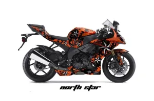 Kawasaki ZX10 Ninja Graphic Kit - 2008-2009 Northstar Orange