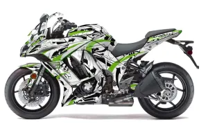 Kawasaki ZX1000 Ninja Graphic Kit - 2010-2013 Expo Green