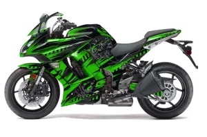 Kawasaki ZX1000 Ninja Graphic Kit - 2010-2013 Nuke Green