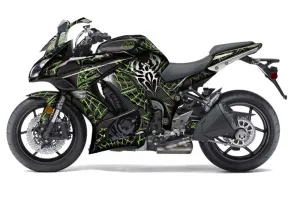 Kawasaki ZX1000 Ninja Graphic Kit - 2010-2013 Widow Maker Green
