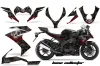 Kawasaki ZX10 Ninja Graphic Kit - 2008-2009 Bone Collector Black