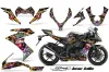 Kawasaki ZX10 Ninja Graphic Kit - 2008-2009 Ed Hardy Love Kills Black