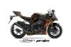 Kawasaki ZX10 Ninja Graphic Kit - 2008-2009 Ed Hardy Pirate Orange