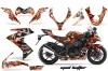 Kawasaki ZX10 Ninja Graphic Kit - 2008-2009 Mad Hatter Orange