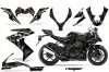 Kawasaki ZX10 Ninja Graphic Kit - 2008-2009 Reaper Black