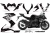 Kawasaki ZX10 Ninja Graphic Kit - 2008-2009 Silver Star Reloaded Black