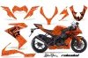 Kawasaki ZX10 Ninja Graphic Kit - 2008-2009 Silver Star Reloaded Orange