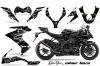 Kawasaki ZX10 Ninja Graphic Kit - 2008-2009 Silver Star Silverhaze Black