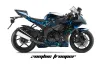 Kawasaki ZX10 Ninja Graphic Kit - 2008-2009 Zombie Trooper Blue