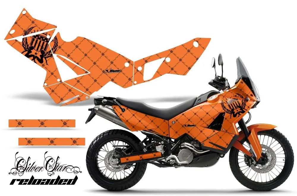 KTM Adventure R 990 Graphic Kit - All Years Silver Star Relaoded Orange
