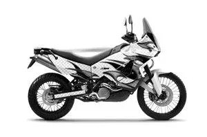 KTM Adventure R 990 Graphic Kit - All Years Tribal Flames White