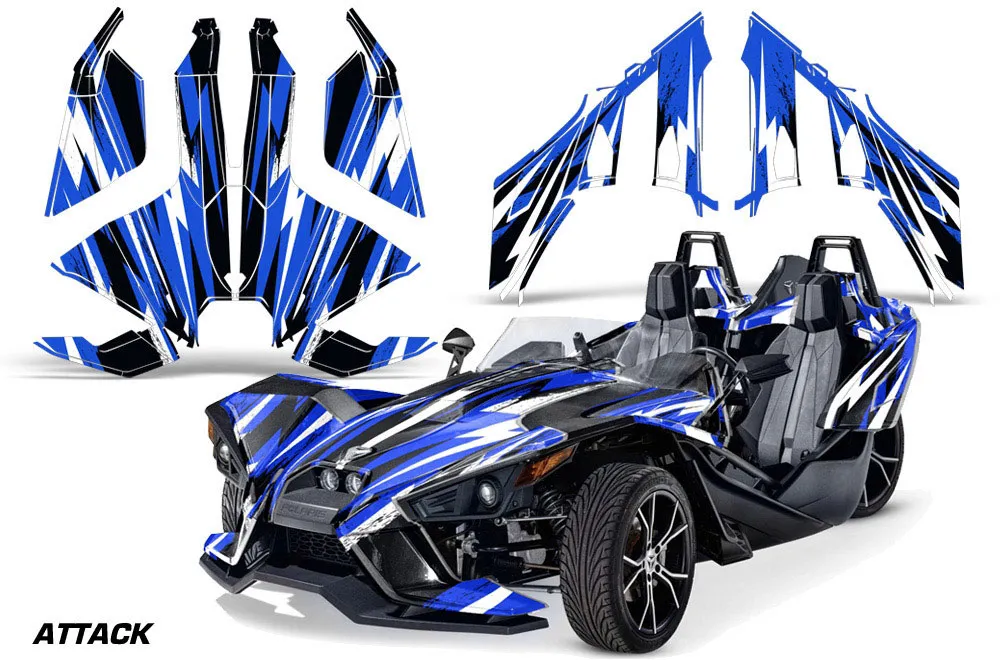Polaris Slingshot SL Graphic Kit - All Years Up To 2020 Attack Blue