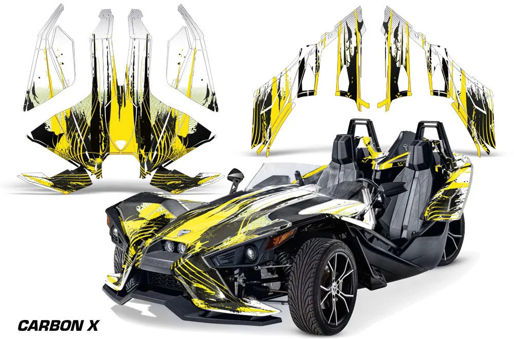 Polaris Slingshot SL Graphic Kit - All Years Up To 2020 Carbon X Yellow