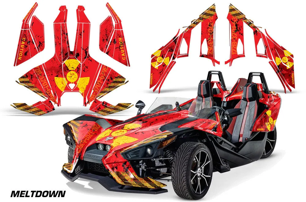 Polaris Slingshot SL Graphic Kit - All Years Up To 2020 Meltdown Red