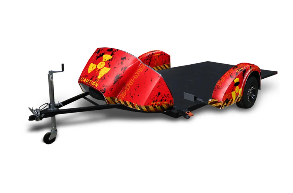 Ultimate Slingshot Trailer Graphic Kit - All Years Meltdown Red