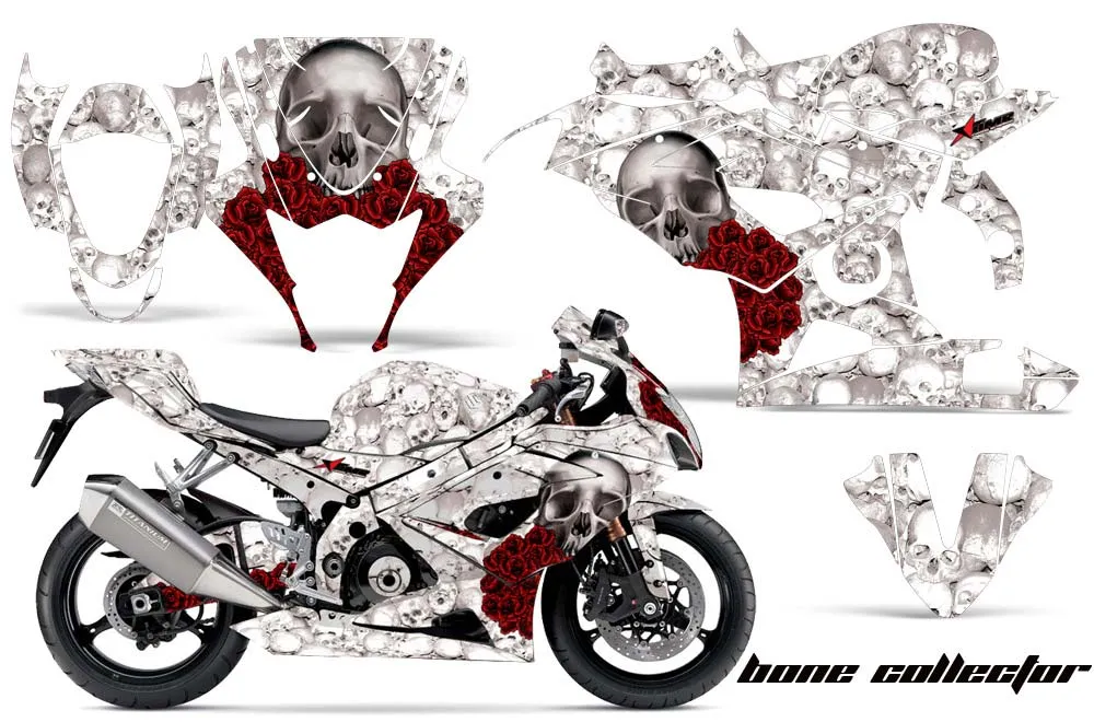 Suzuki GSXR 1000 Graphic Kit - 2005-2006 Bone Collector White
