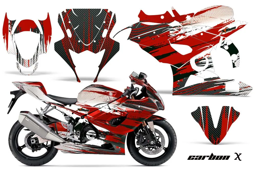 Suzuki GSXR 1000 Graphic Kit - 2005-2006 Carbon X Red