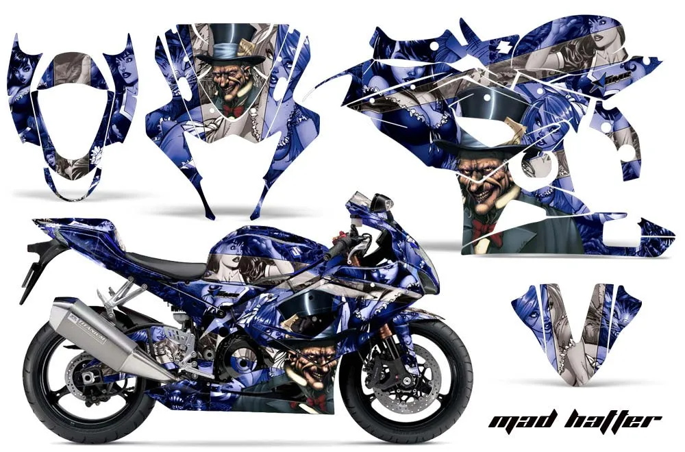 Suzuki GSXR 1000 Graphic Kit - 2005-2006 Mad Hatter Blue