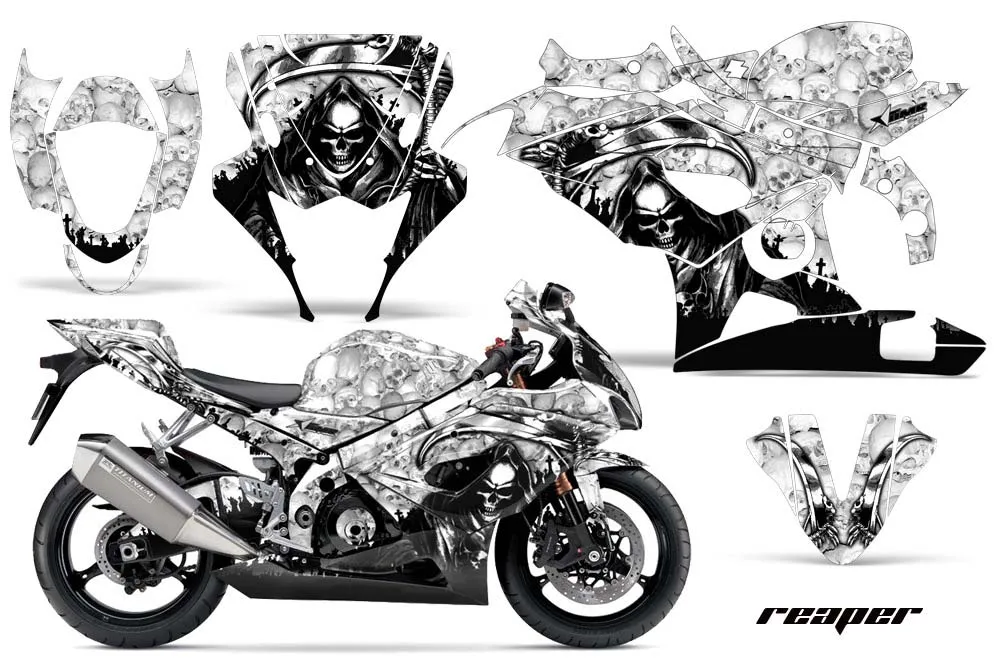 Suzuki GSXR 1000 Graphic Kit - 2005-2006 Reaper White