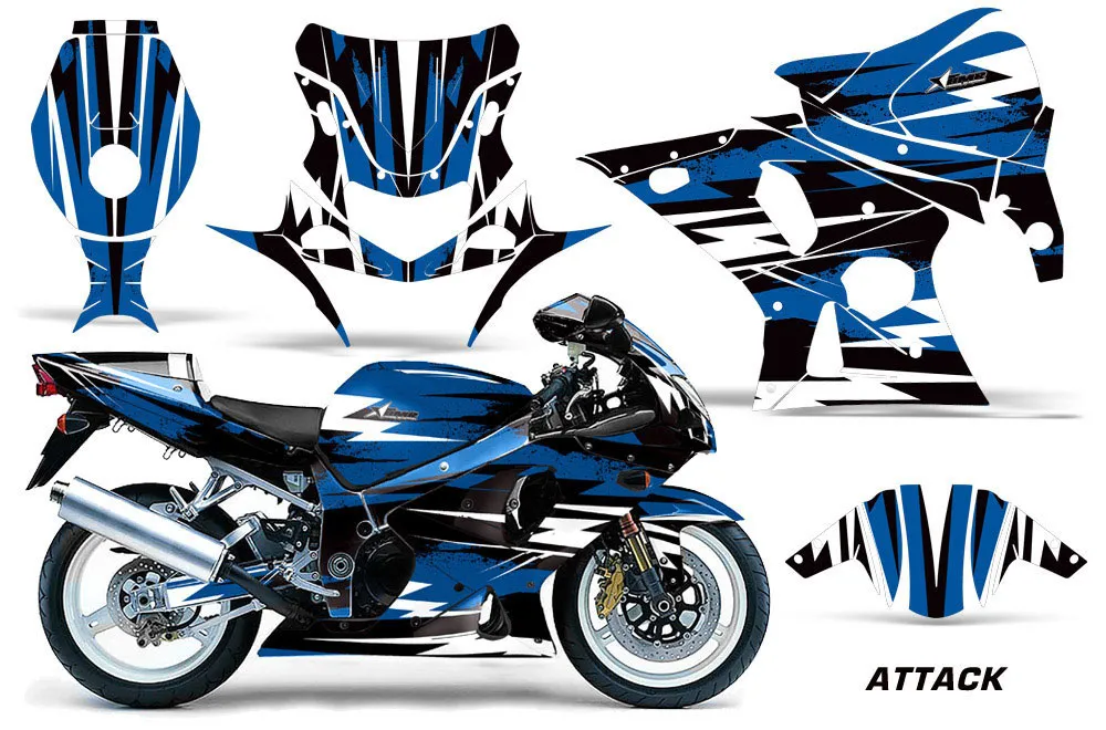Suzuki GSXR 1000 Street Bike Custom Graphic Kit - 2001-2002