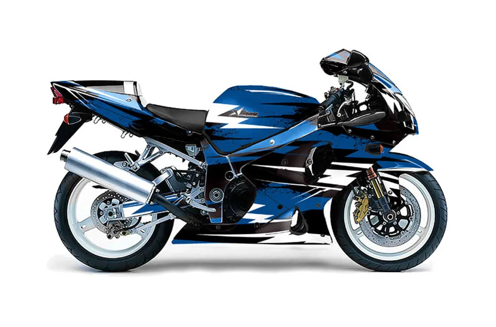 Suzuki GSXR 1000 Street Bike Graphic Kit - 2001-2002 Attack Blue