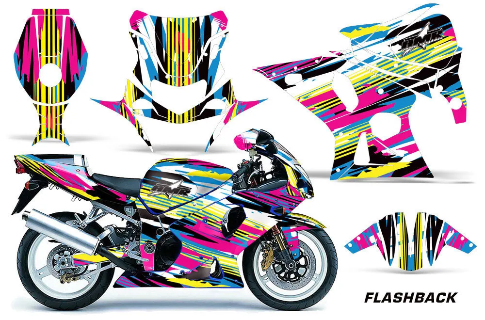 Suzuki GSXR 1000 Street Bike Graphic Kit - 2001-2002 Flashback