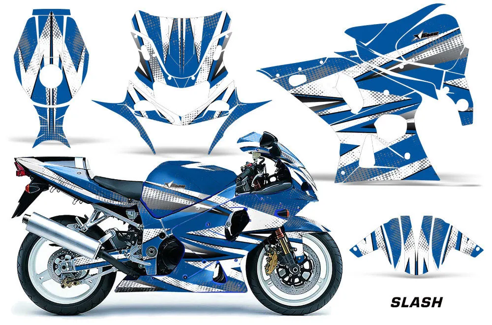 Suzuki GSXR 1000 Street Bike Graphic Kit - 2001-2002 Slash Blue
