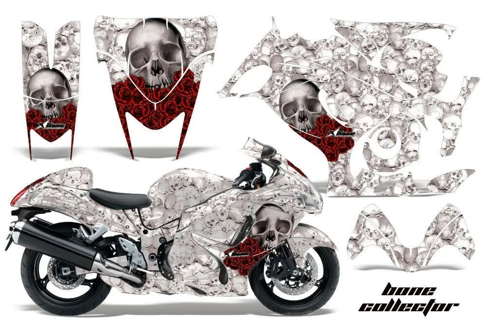 Suzuki GSXR 1300 Hayabusa Graphic Kit - 2008-2020 Bone Collector White