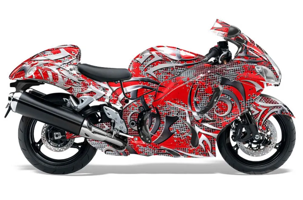 Suzuki GSXR 1300 Hayabusa Graphic Kit - 2008-2020 Deaden Red