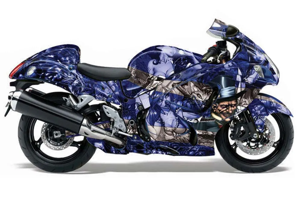 Suzuki GSXR 1300 Hayabusa Graphic Kit - 2008-2020 Mad Hatter Blue