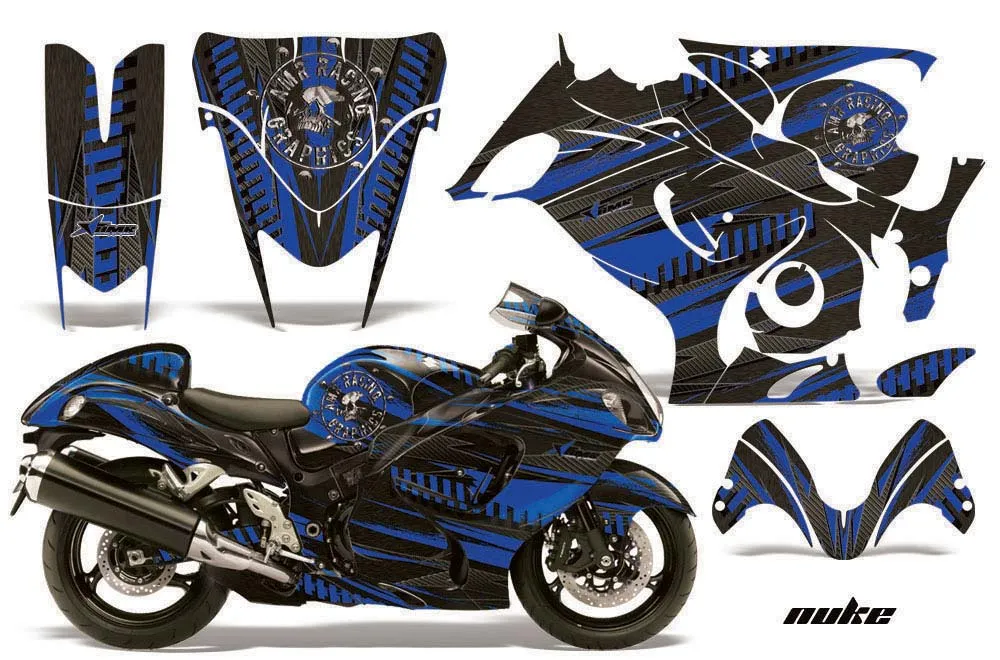Suzuki GSXR 1300 Hayabusa Graphic Kit - 2008-2020 Nuke Blue