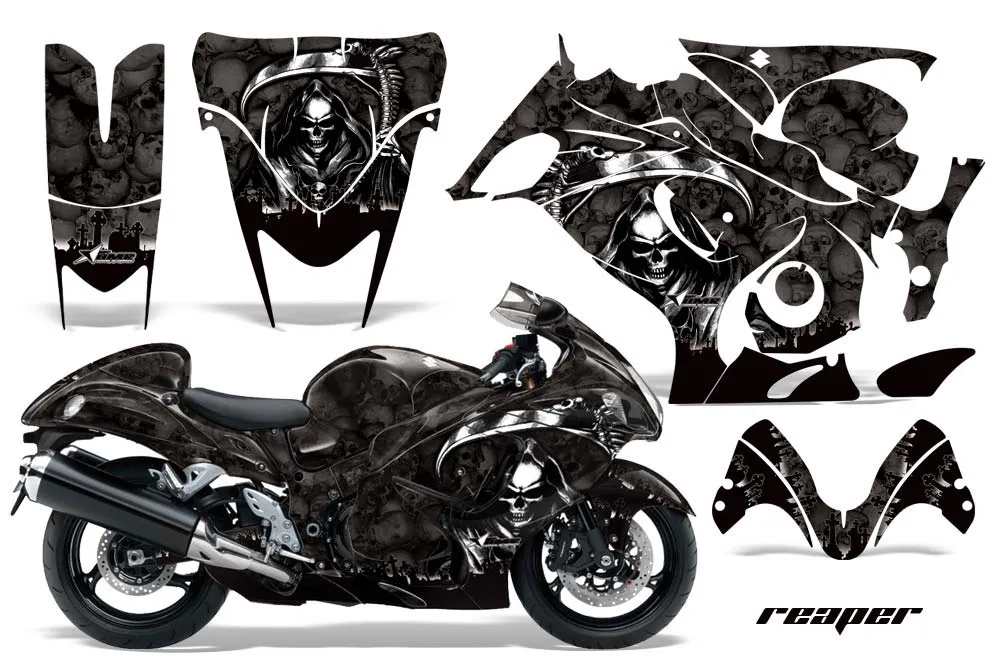 Suzuki GSXR 1300 Hayabusa Graphic Kit - 2008-2020 Reaper Black