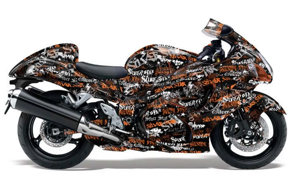 Suzuki GSXR 1300 Hayabusa Graphic Kit - 2008-2020 Silver Star Silver Haze