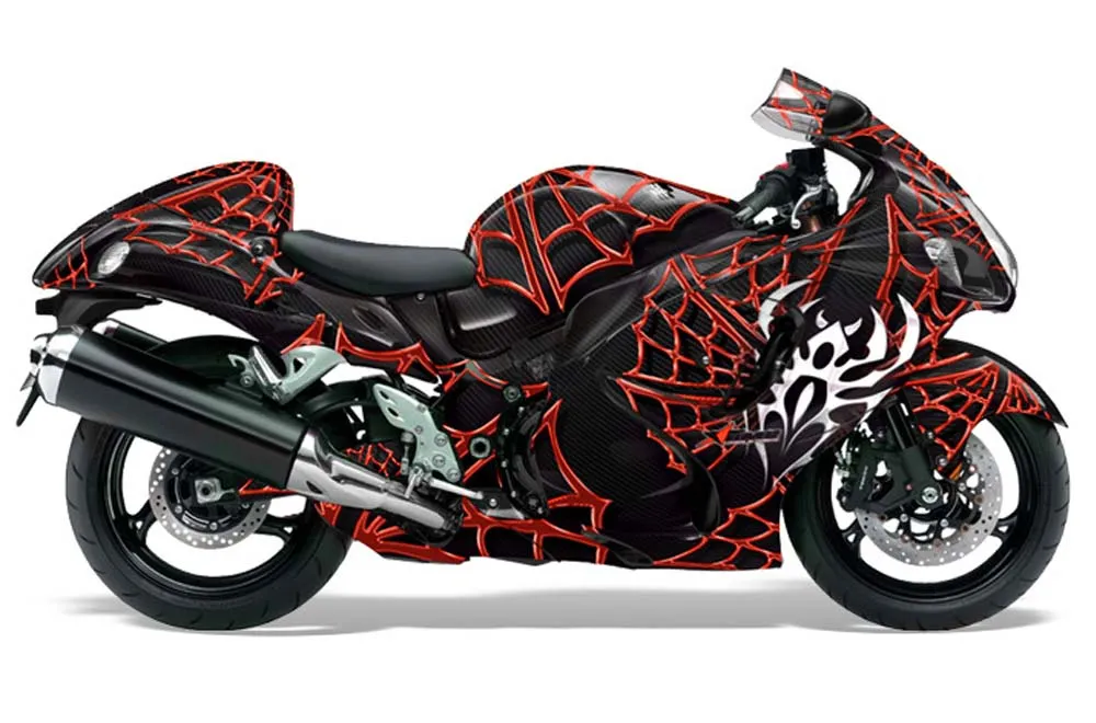 Suzuki GSXR 1300 Hayabusa Graphic Kit - 2008-2020 Widow Maker Red