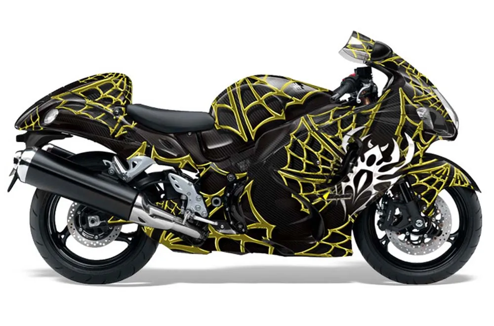 Suzuki GSXR 1300 Hayabusa Graphic Kit - 2008-2020 Widow Maker Yellow