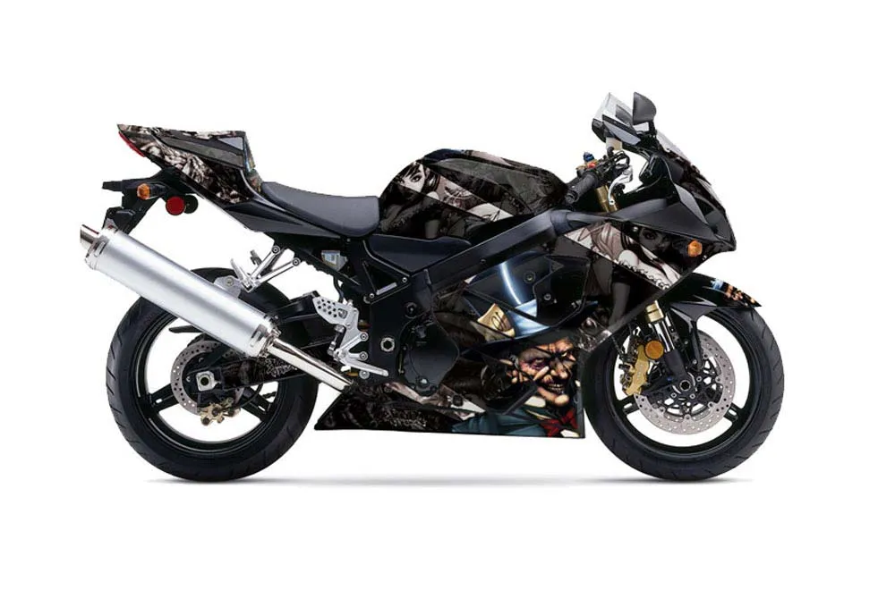 Suzuki GSXR 600 / 750 Graphic Kit - 2004-2005 Mad Hatter Black