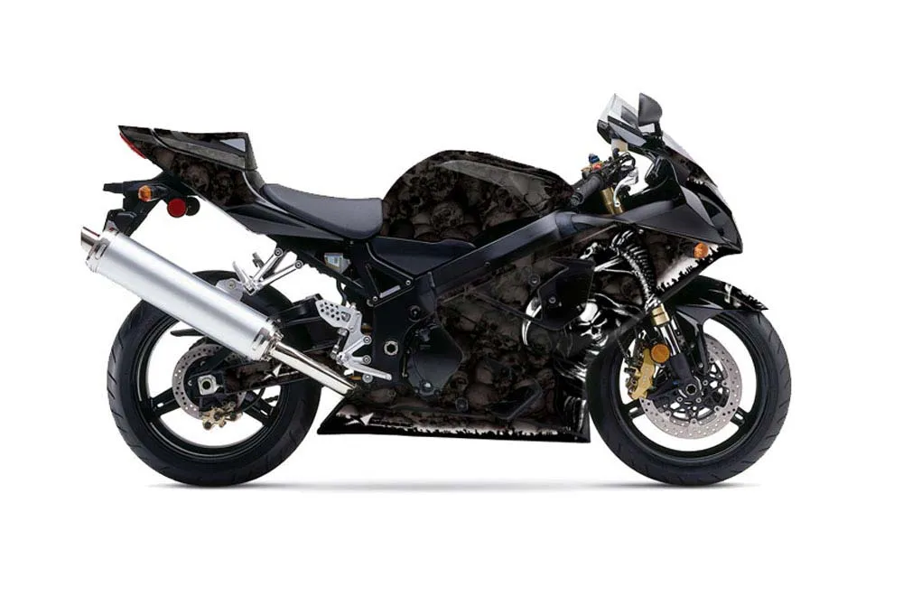 Suzuki GSXR 600 / 750 Graphic Kit - 2004-2005 Reaper Black