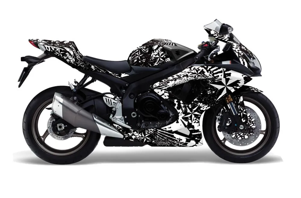 Suzuki GSXR 600 / 750 Graphic Kit - 2008-2010 North Star White