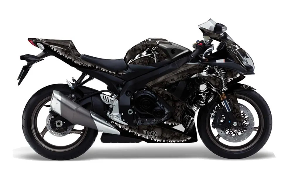 Suzuki GSXR 600 / 750 Graphic Kit - 2008-2010 Reaper Black