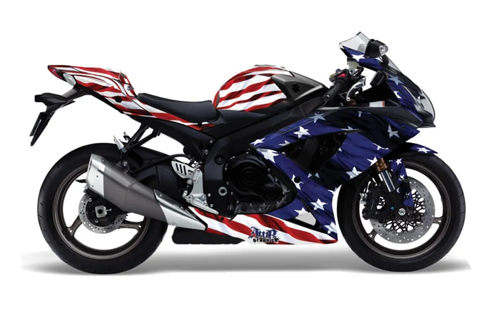 Suzuki GSXR 600 / 750 Graphic Kit - 2008-2010 Stars n Stripes