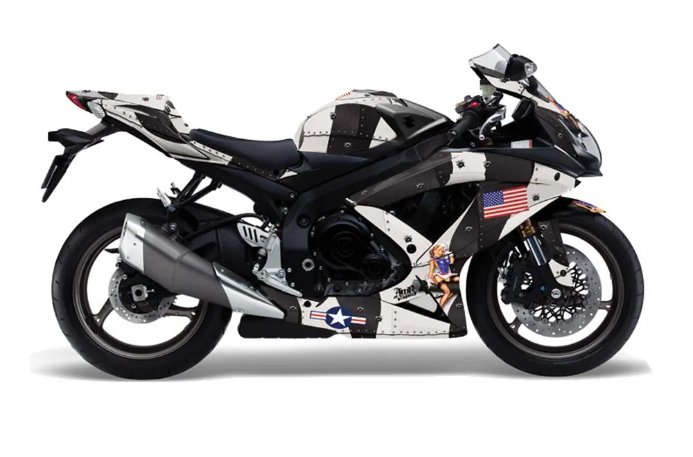 Suzuki GSXR 600 / 750 Graphic Kit - 2008-2010 T Bomber Black