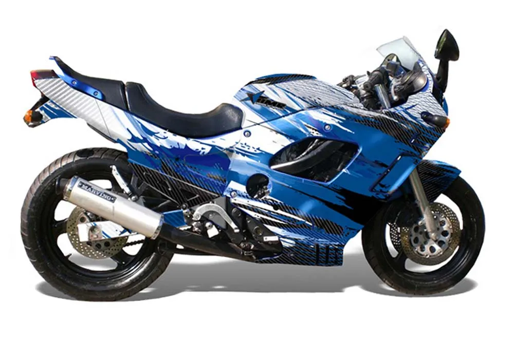 Suzuki GSXR 600F / 750F Katana Graphic Kit - 1988-1997 Carbon X Blue