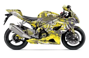 Suzuki GSXR 1000 Graphic Kit - 2005-2006 Deaden Yellow