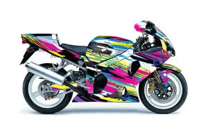Suzuki GSXR 1000 Street Bike Graphic Kit - 2001-2002 Flashback