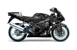 Suzuki GSXR 1000 Street Bike Graphic Kit - 2001-2002 Reaper Black