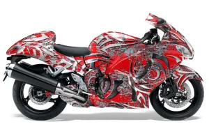 Suzuki GSXR 1300 Hayabusa Graphic Kit - 2008-2020 Deaden Red