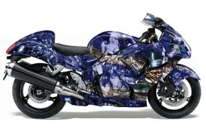 Suzuki GSXR 1300 Hayabusa Graphic Kit - 2008-2020 Mad Hatter Blue