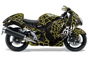 Suzuki GSXR 1300 Hayabusa Graphic Kit - 2008-2020 Widow Maker Yellow